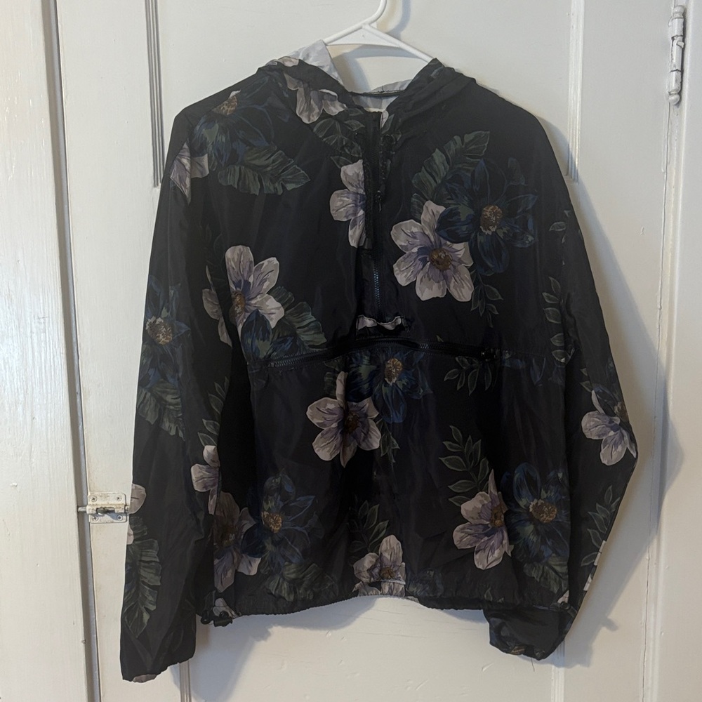 🖤 Thread & Supply Black Floral Windbreaker - Picture 4 of 8
